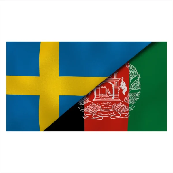 Flagga Sverige/Afghanistan