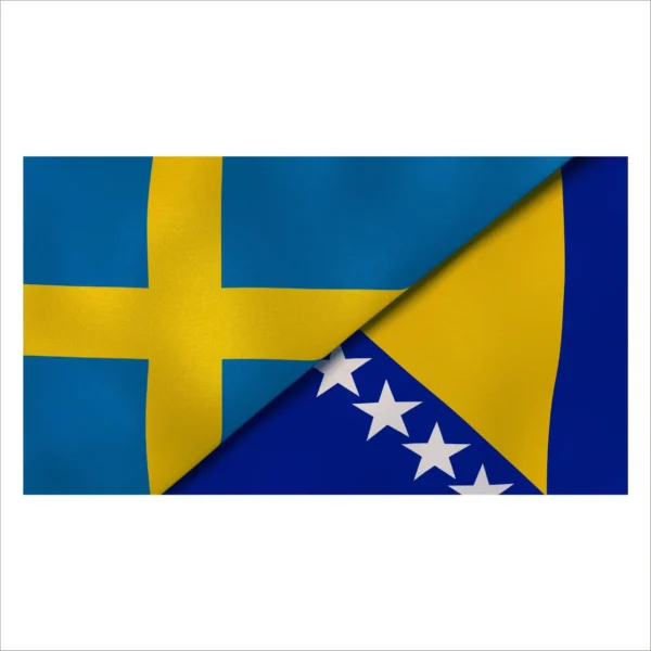Flagga Sverige/Bosnien
