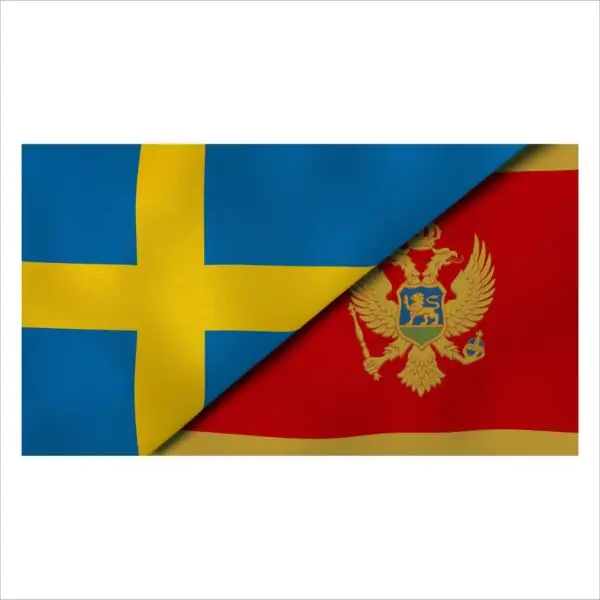 Flagga Sverige/Montenegro