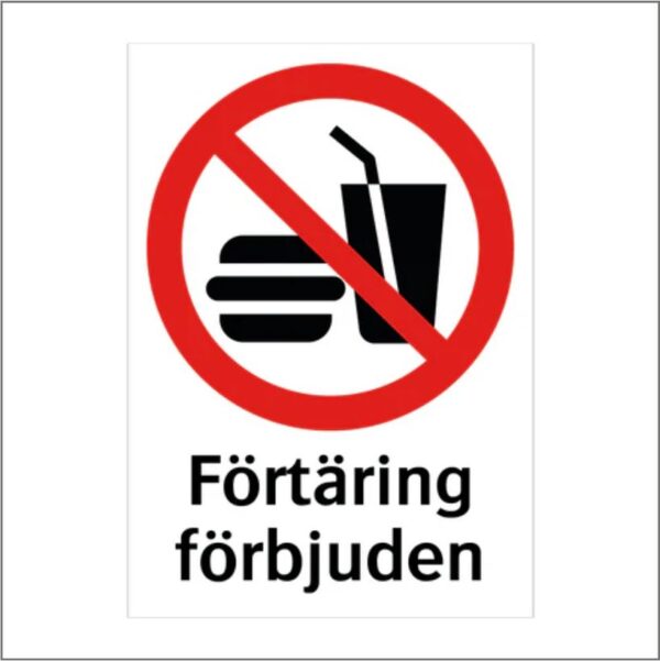 Förtäring förbjuden