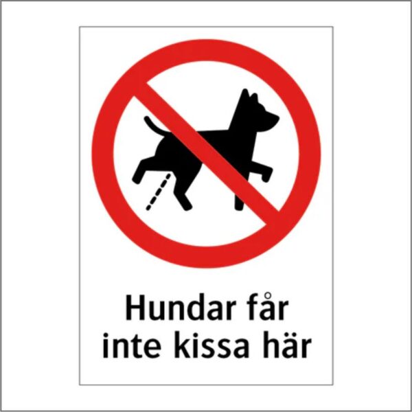 Hundar får inte kissa här