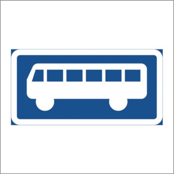 PLÅTSKYLT / VÄGSKYLT Symboltavla buss