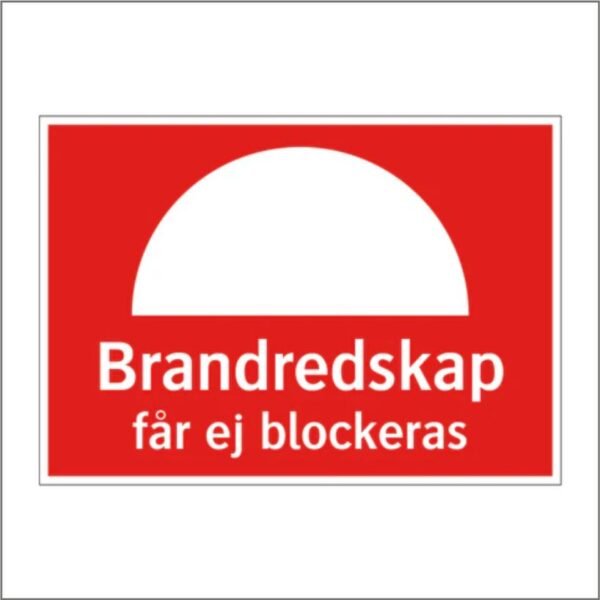 Brandredskap får ej blockeras