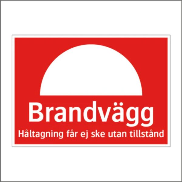 Brandvägg håltagning får ej ske utan tillstånd