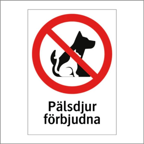 Pälsdjur förbjudna