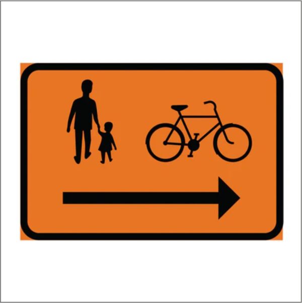 Gående och cyklister hänvisas till höger