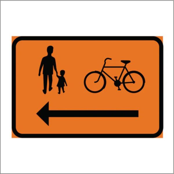 Gående och cyklister hänvisas till vänster
